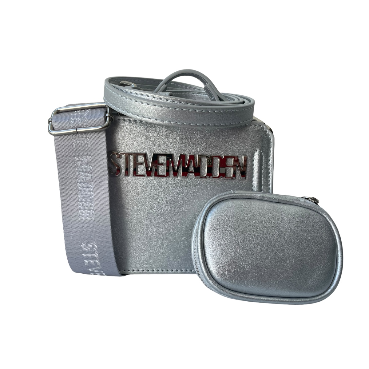 Foto 2 pulgar | Bolsa Para Dama Steve Madden Bevelymm Silver Bevelyn Mini