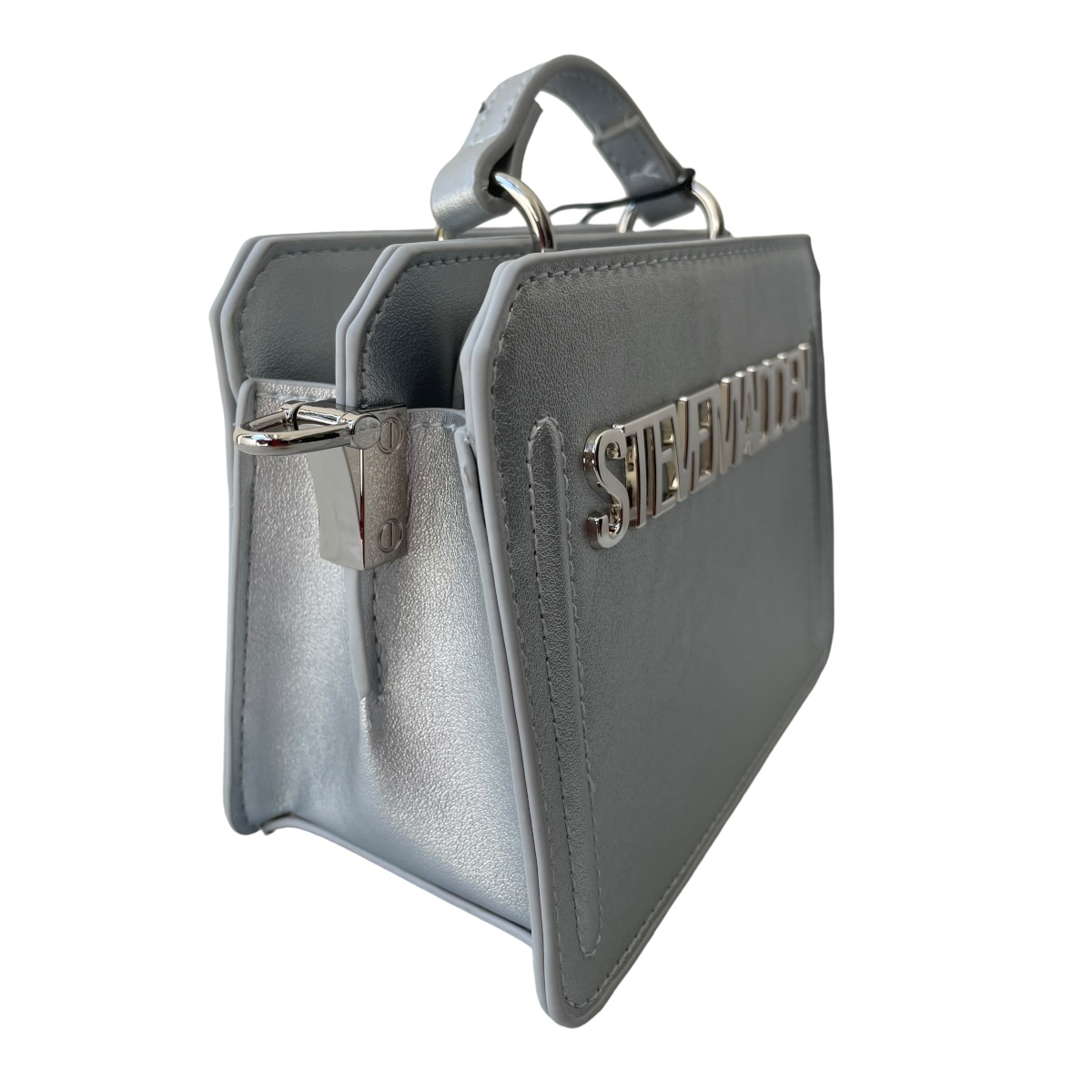 Foto 3 pulgar | Bolsa Para Dama Steve Madden Bevelymm Silver Bevelyn Mini