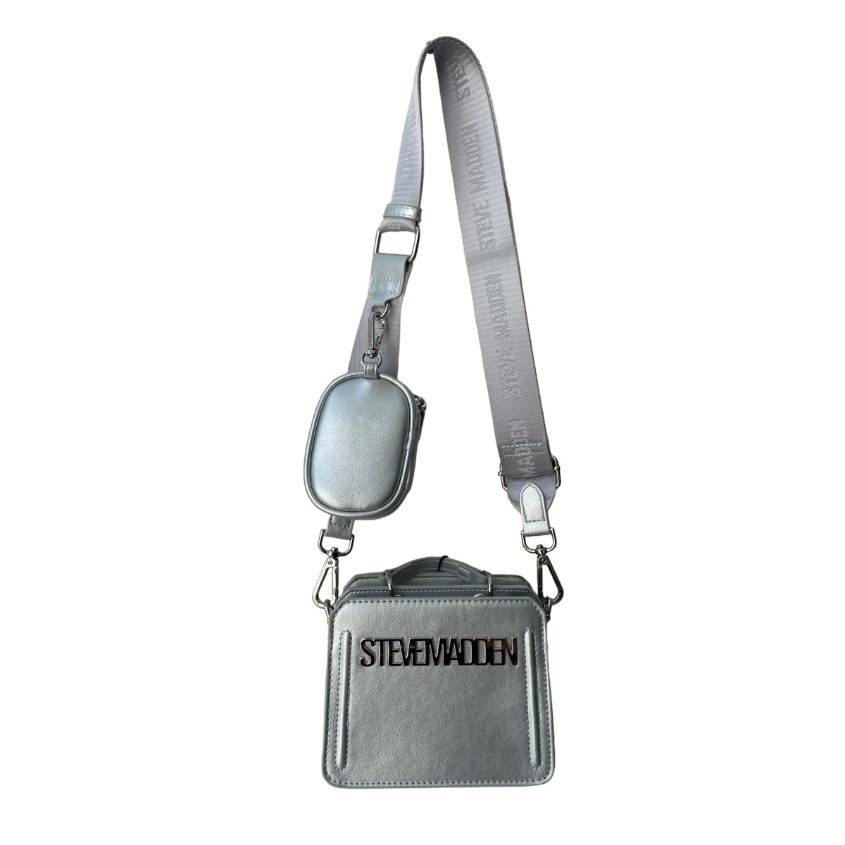 Foto 5 pulgar | Bolsa Para Dama Steve Madden Bevelymm Silver Bevelyn Mini