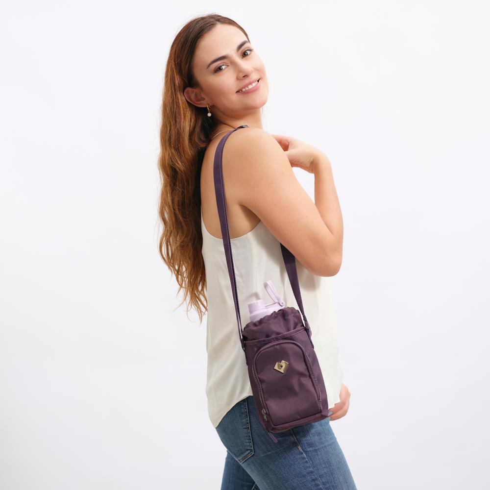 Foto 6 pulgar | Bolsa Mujer Crossbody Porta Celular, Botellas Termos Luckyly Naia Negro Violeta Oscuro