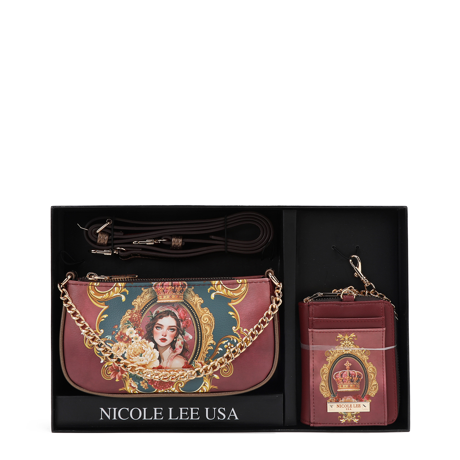 Foto 6 | Set De 2 Pz/ Bolsa Y Tarjetero Nicole Lee The Queen