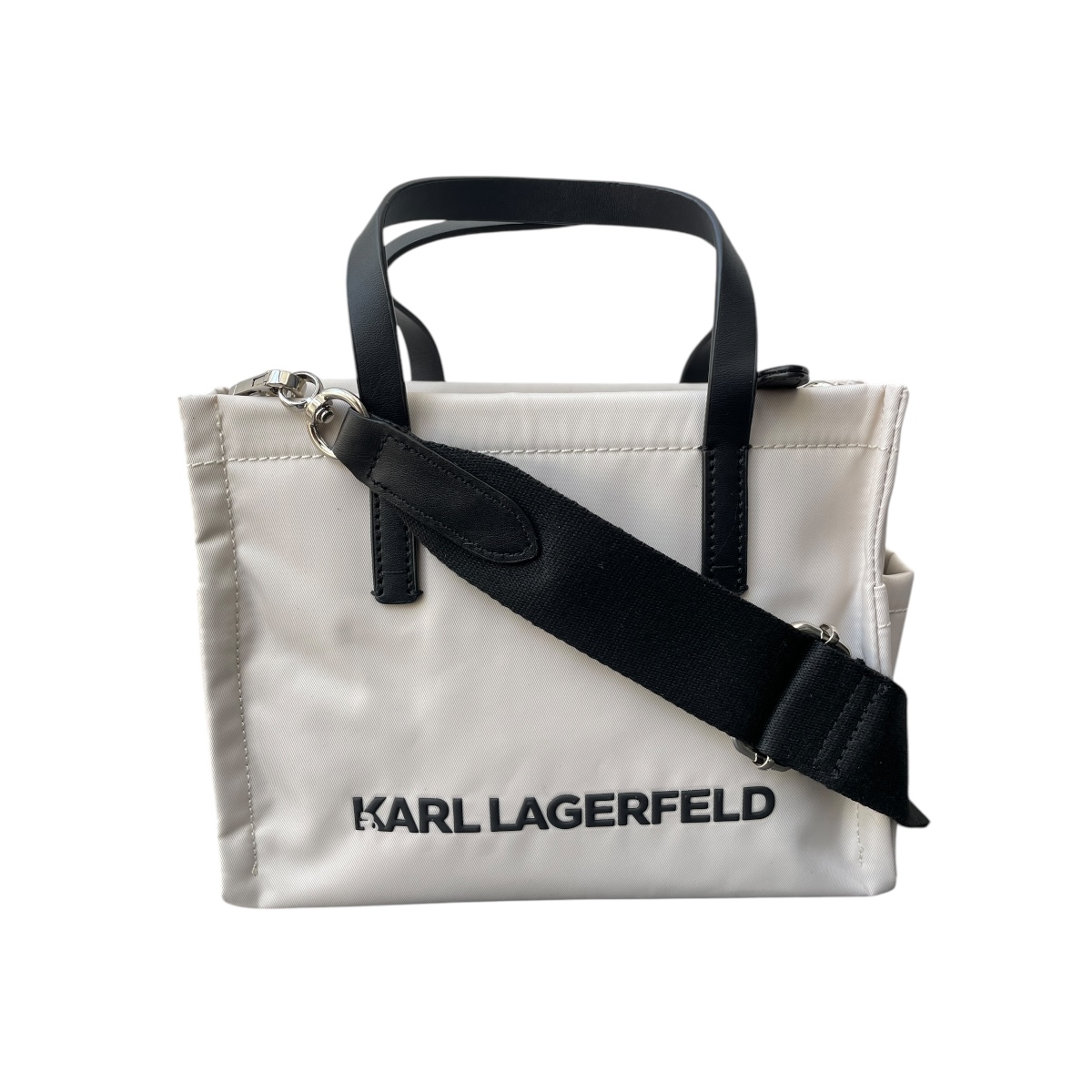 Foto 3 pulgar | Bolsa Tote Small Karl Lagerfeld Nailon Ikon White