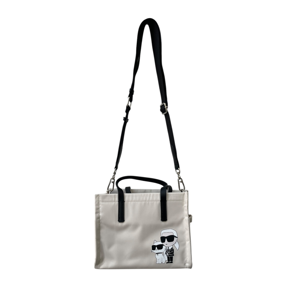 Foto 5 pulgar | Bolsa Tote Small Karl Lagerfeld Nailon Ikon White
