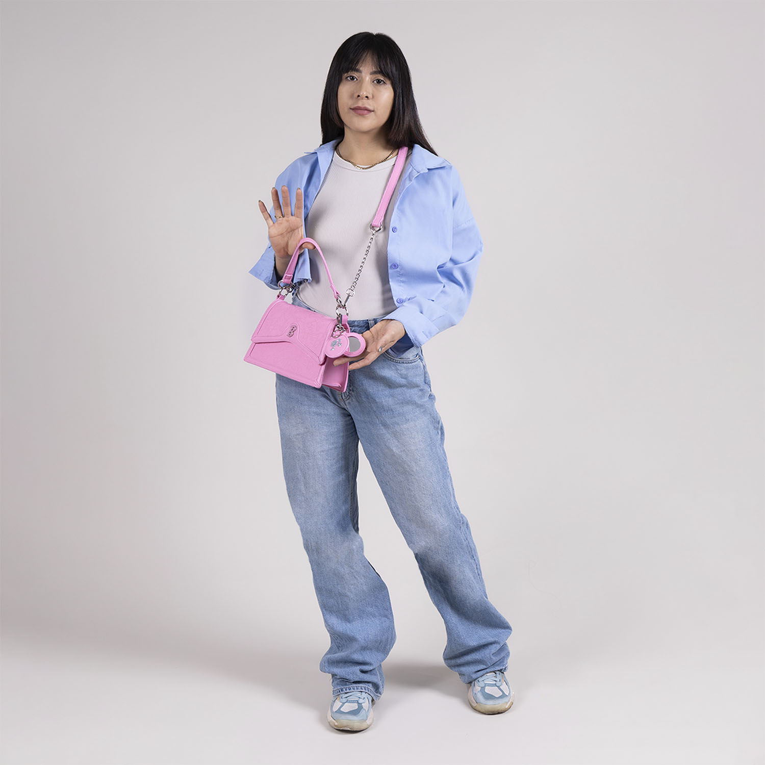 Foto 9 pulgar | Crossbody Rosa Barbie By Gorett Patricya