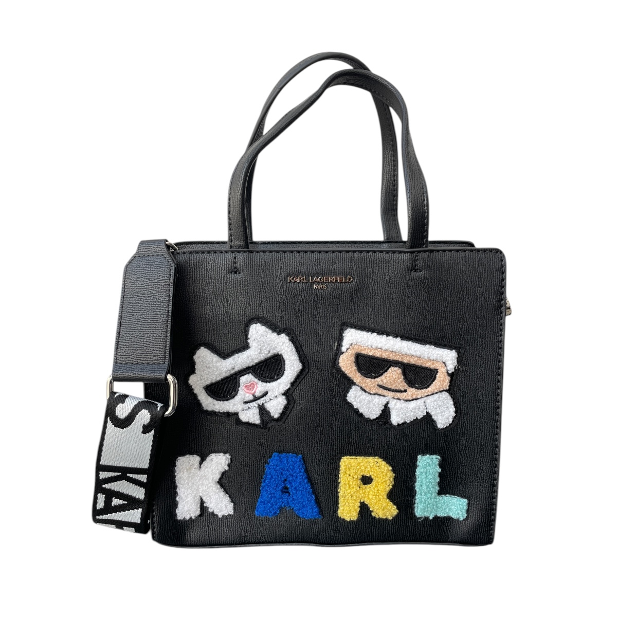 Foto 2 pulgar | Bolsa Mini Tote Karl Lagefeld Knitt Blue