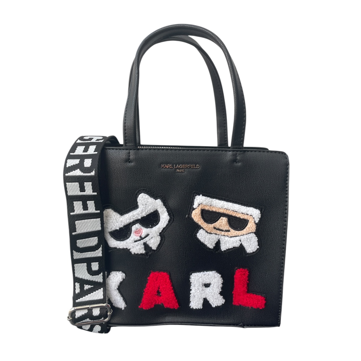 Foto 1 | Bolsa Mini Tote Karl Lagefeld Knitt Red