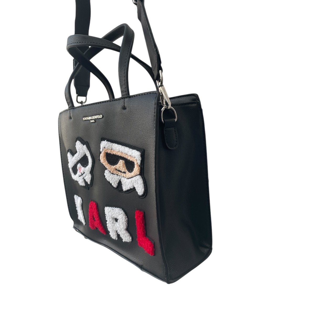 Foto 5 | Bolsa Mini Tote Karl Lagefeld Knitt Red