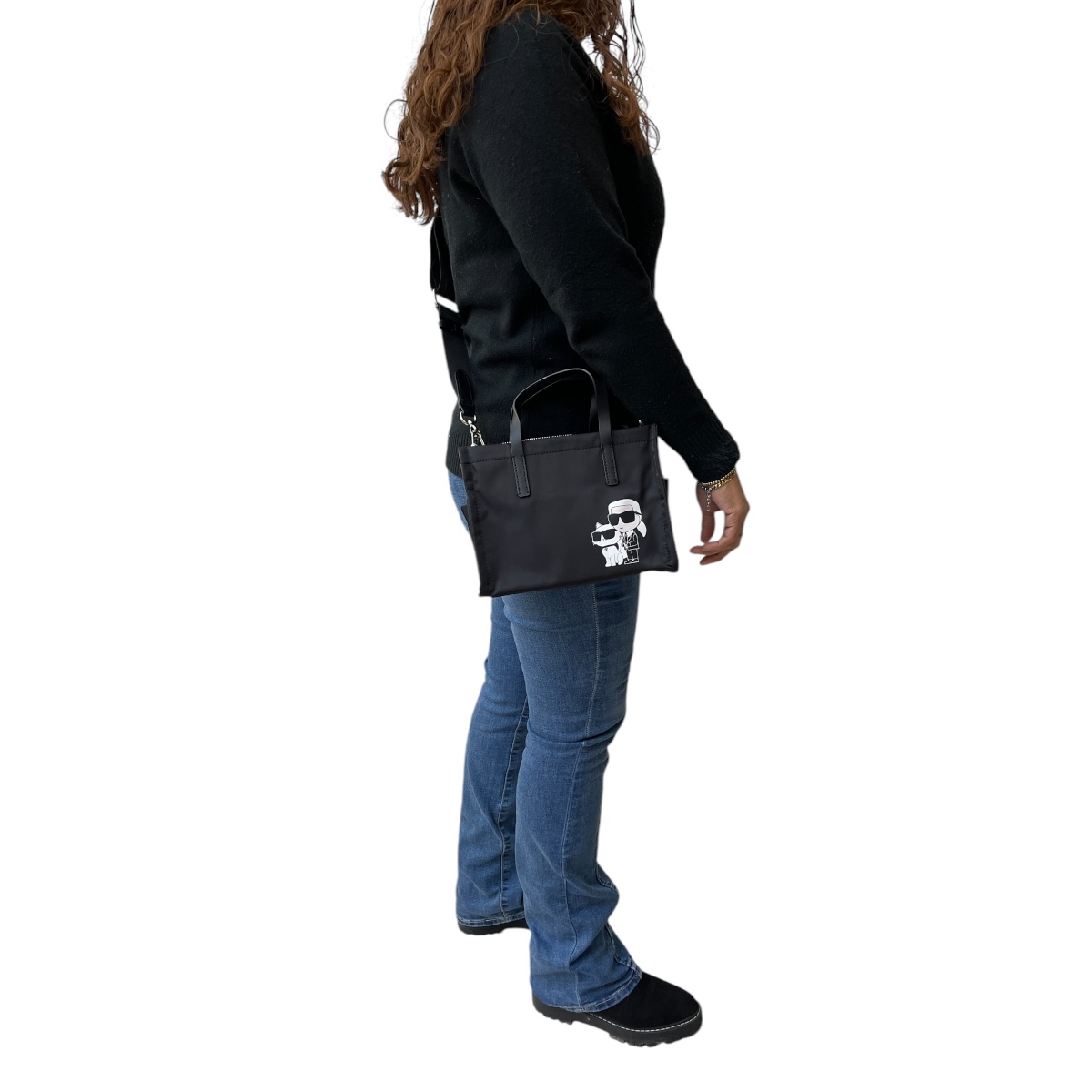 Foto 6 pulgar | Bolsa Tote Small Karl Lagerfeld Nailon Ikon Black
