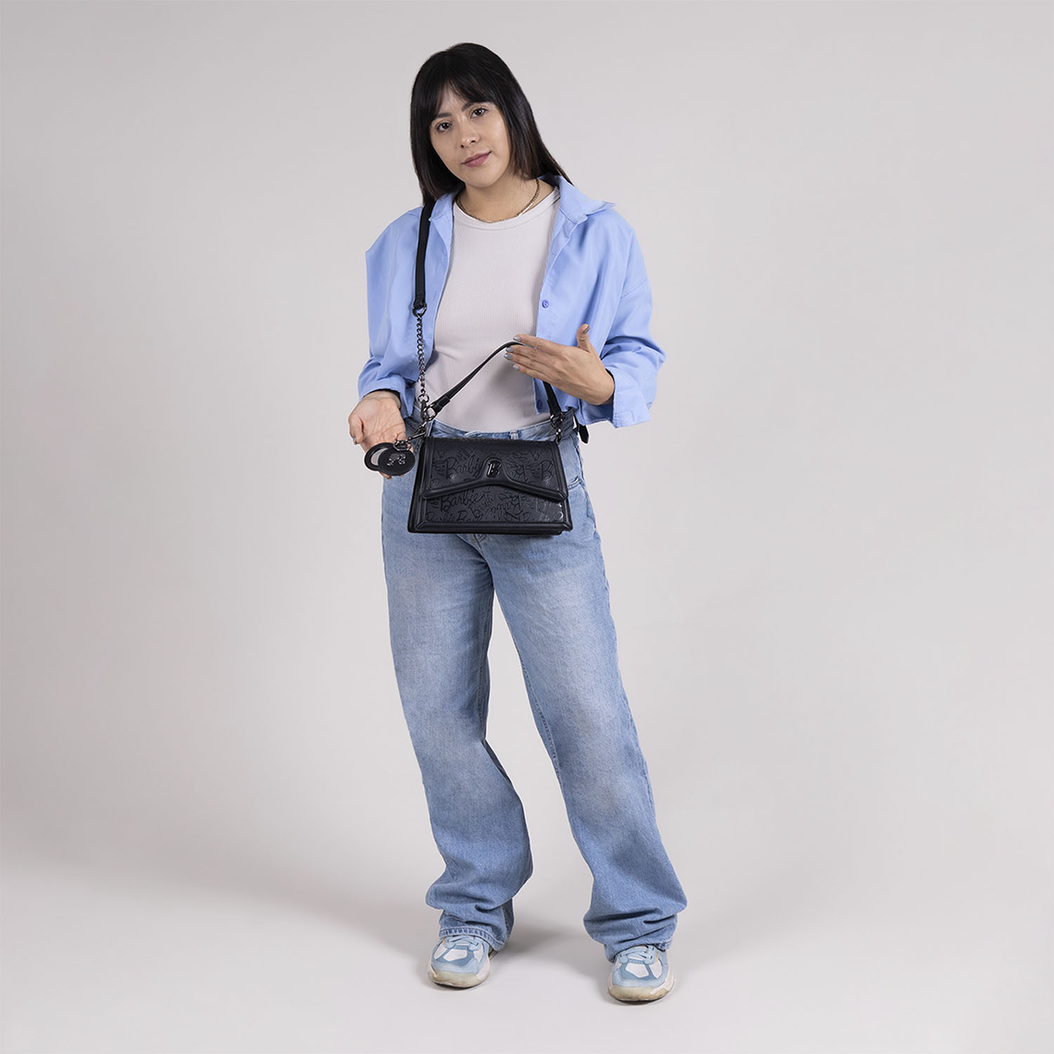 Foto 9 pulgar | Crossbody Negro Barbie By Gorett Patricya
