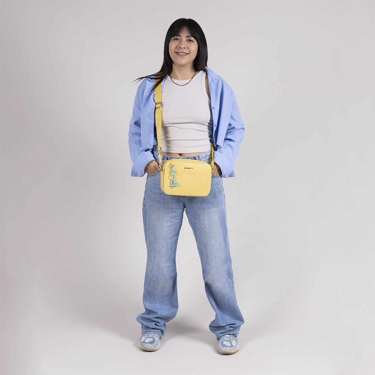 Foto 9 pulgar | Crossbody Amarillo Gorett Lizzie