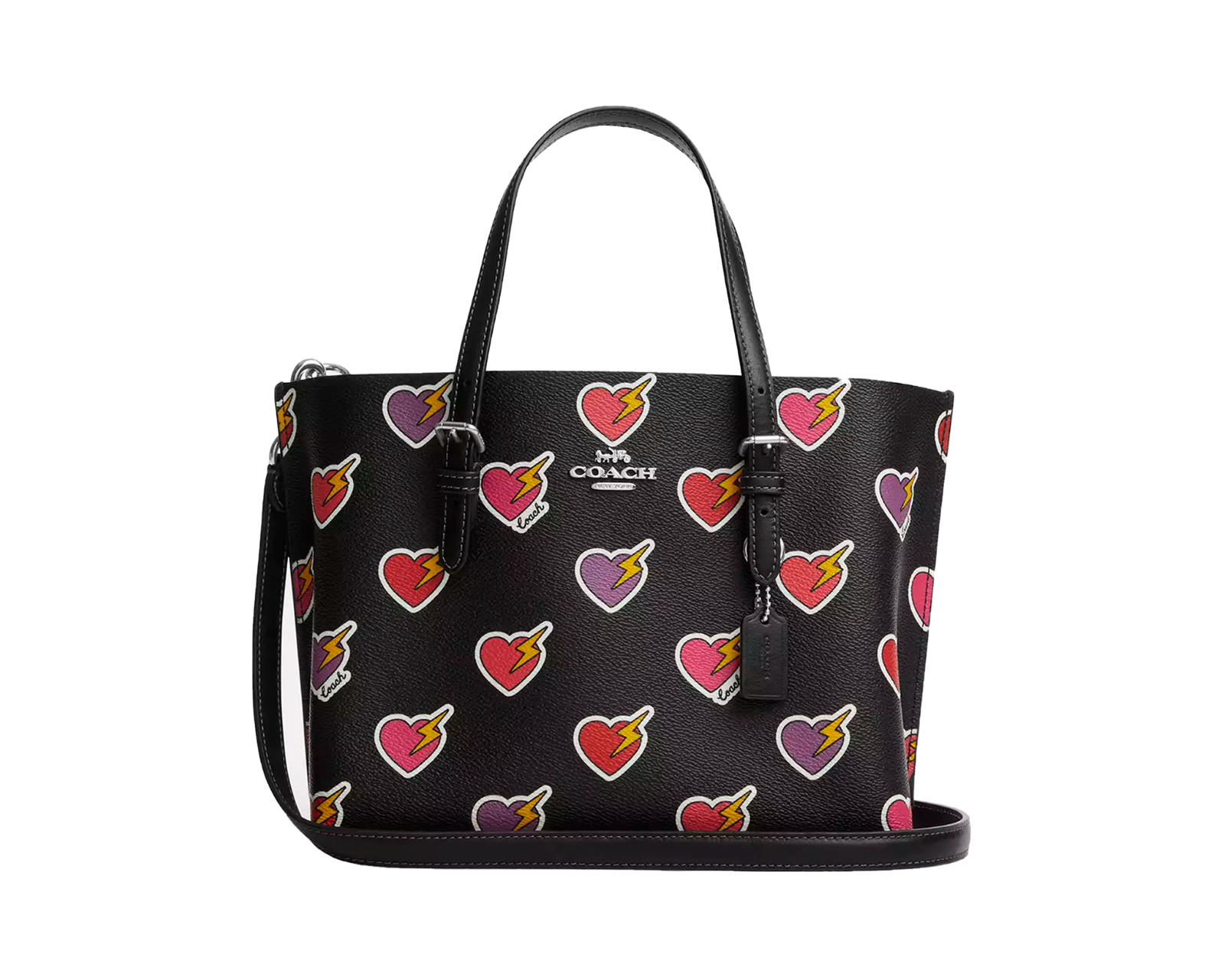 Foto 2 pulgar | Bolsa Coach Mollie Tote Bag 25 de Corazones Cw435 Negro