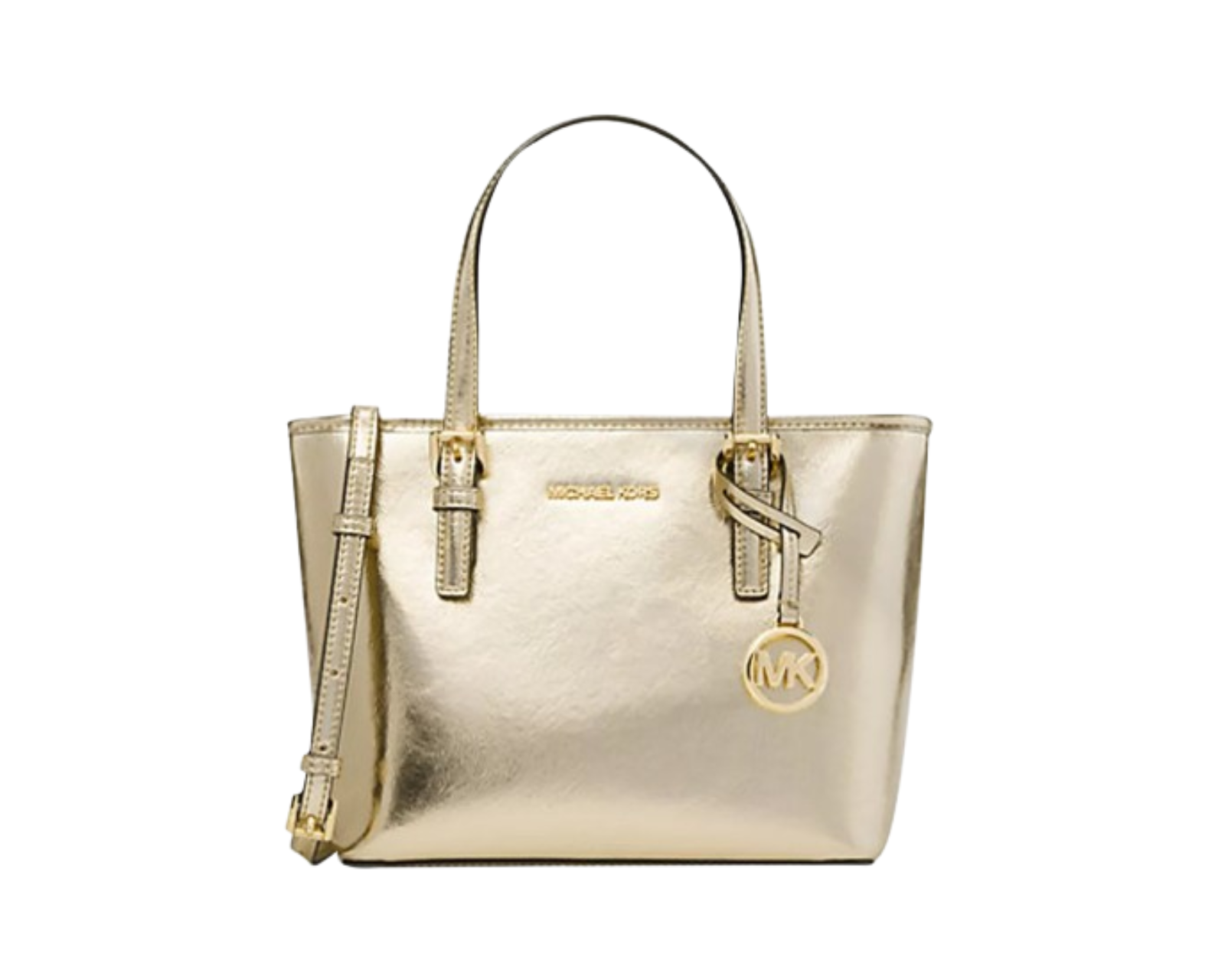 Foto 2 pulgar | Bolsa Michael Kors Jet Set Travel Extra-small Metallic Top-zip Tote Bag 35h3gtvt0m Color Dorado