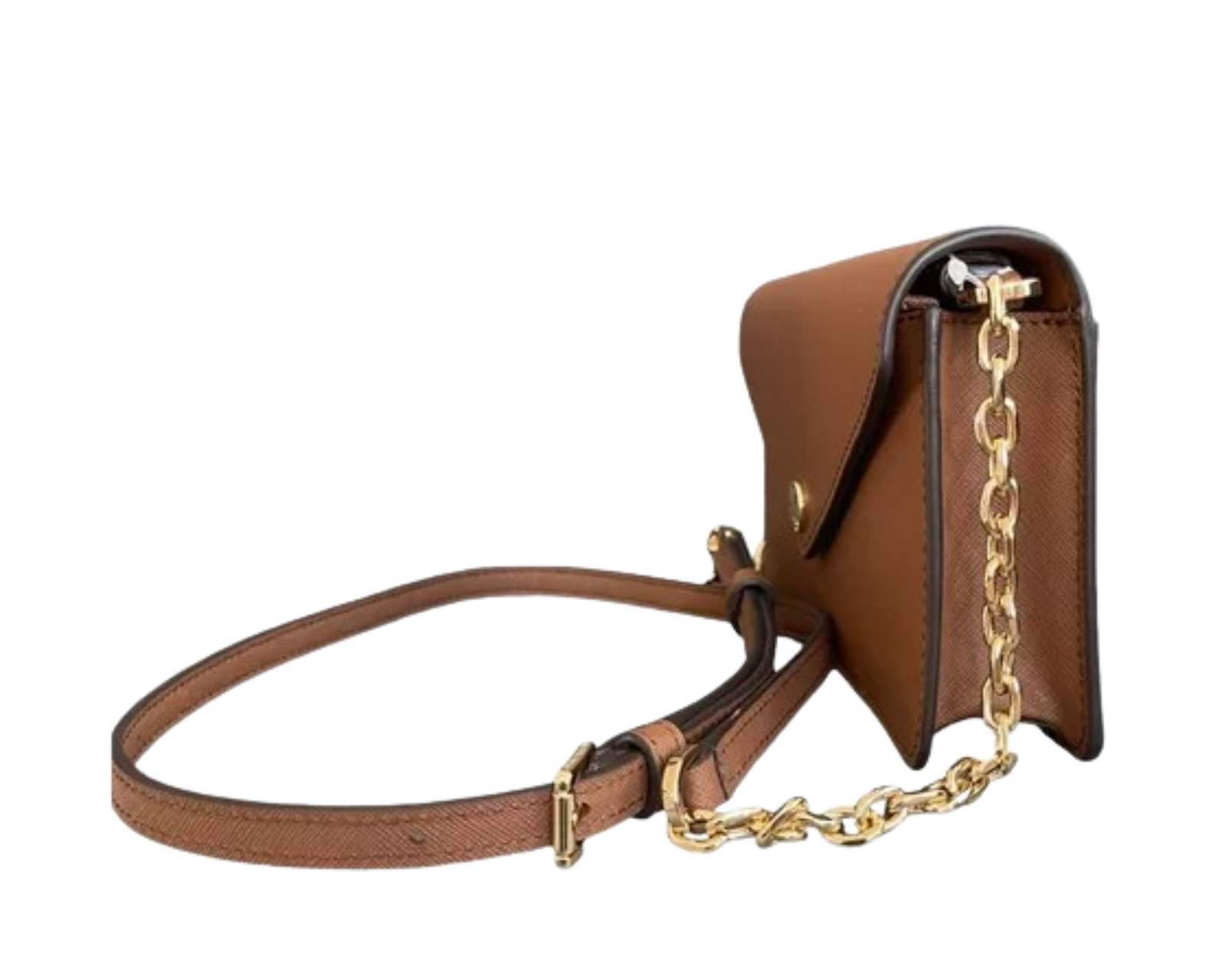 Foto 6 pulgar | Bolsa Michael Kors Small Saffiano Leather Envelope Crossbody Bag 35s3gtvc5l Color Café