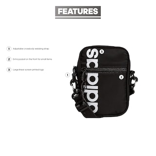 Foto 3 | Bandolera Adidas Must Have Festival Small En Blanco Y Negro - Venta Internacional.