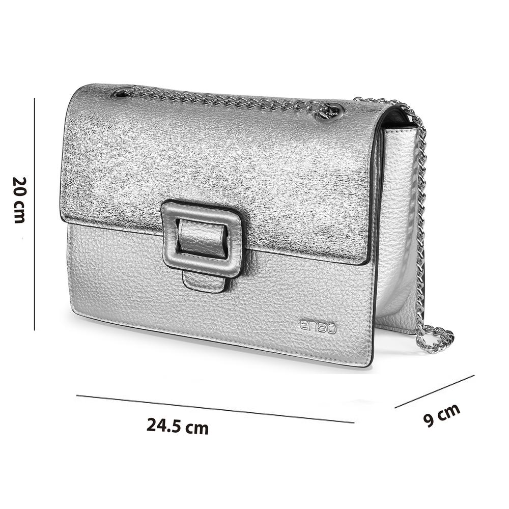 Foto 7 | Bolsa Crossbody Enso Mujer Eb244314cb Plata Plateado