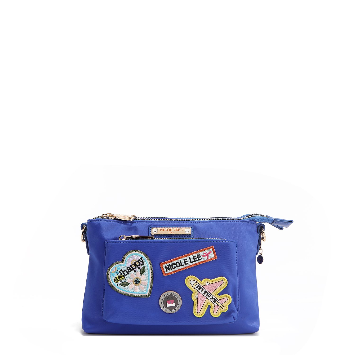Foto 2 pulgar | Bolsa Crossbody Nicole Lee de Nailon con Parches