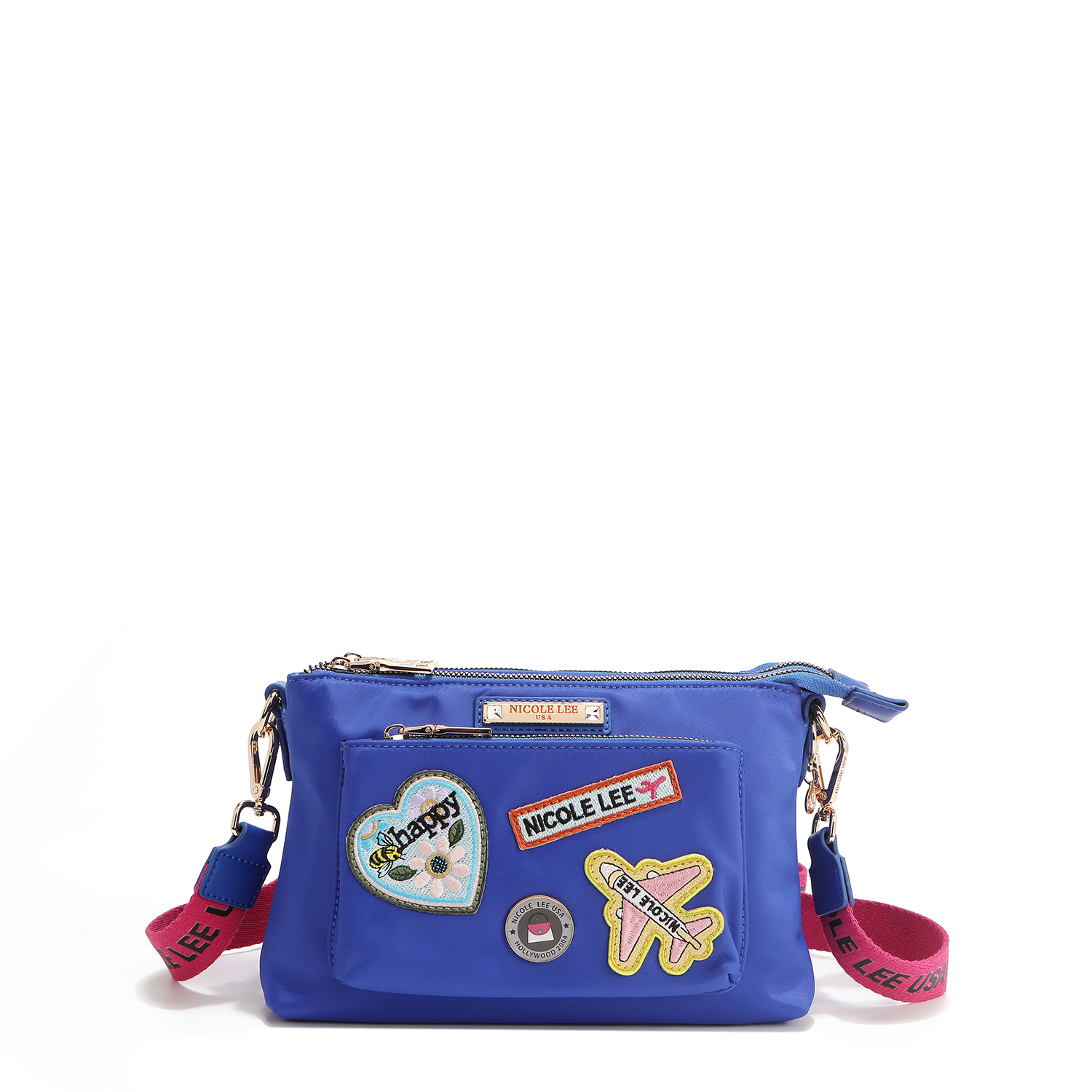 Foto 3 pulgar | Bolsa Crossbody Nicole Lee de Nailon con Parches