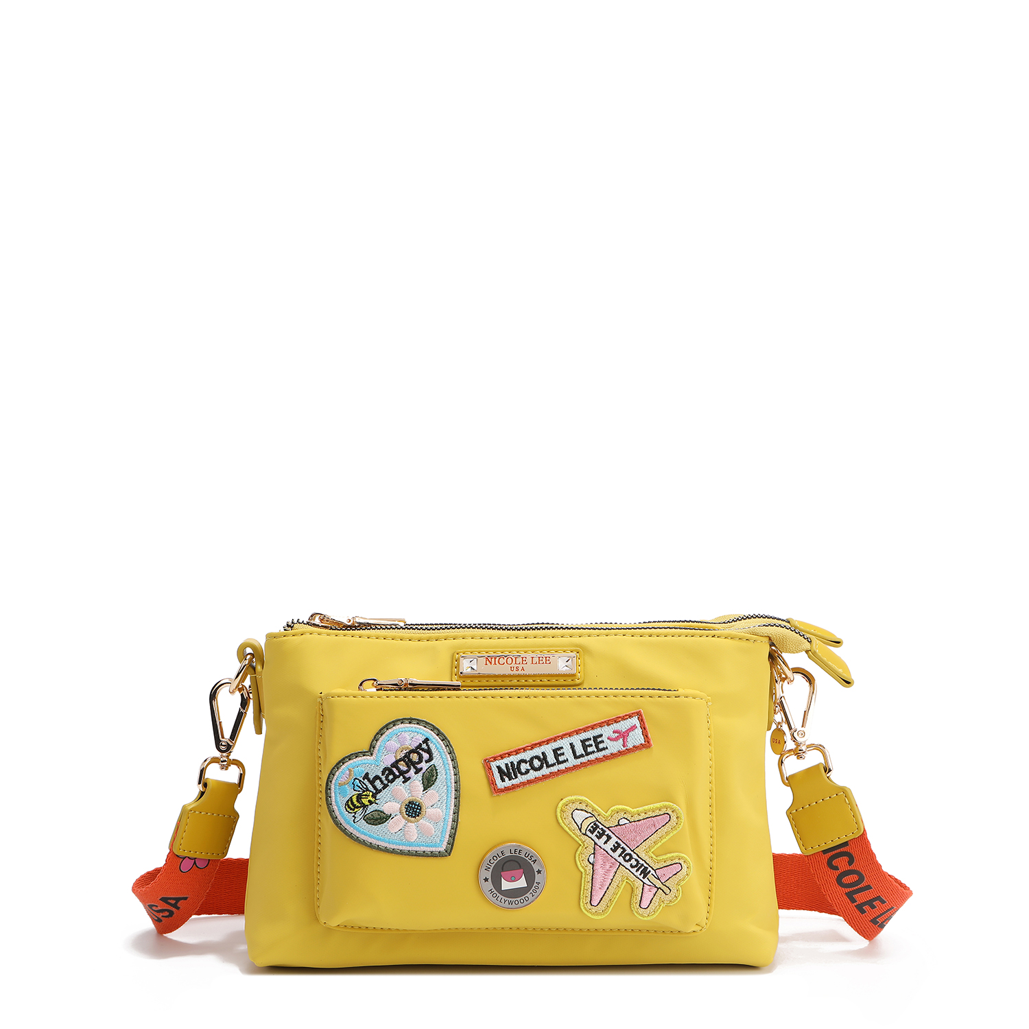 Foto 2 pulgar | Bolsa Crossbody Nicole Lee de Nailon con Parches