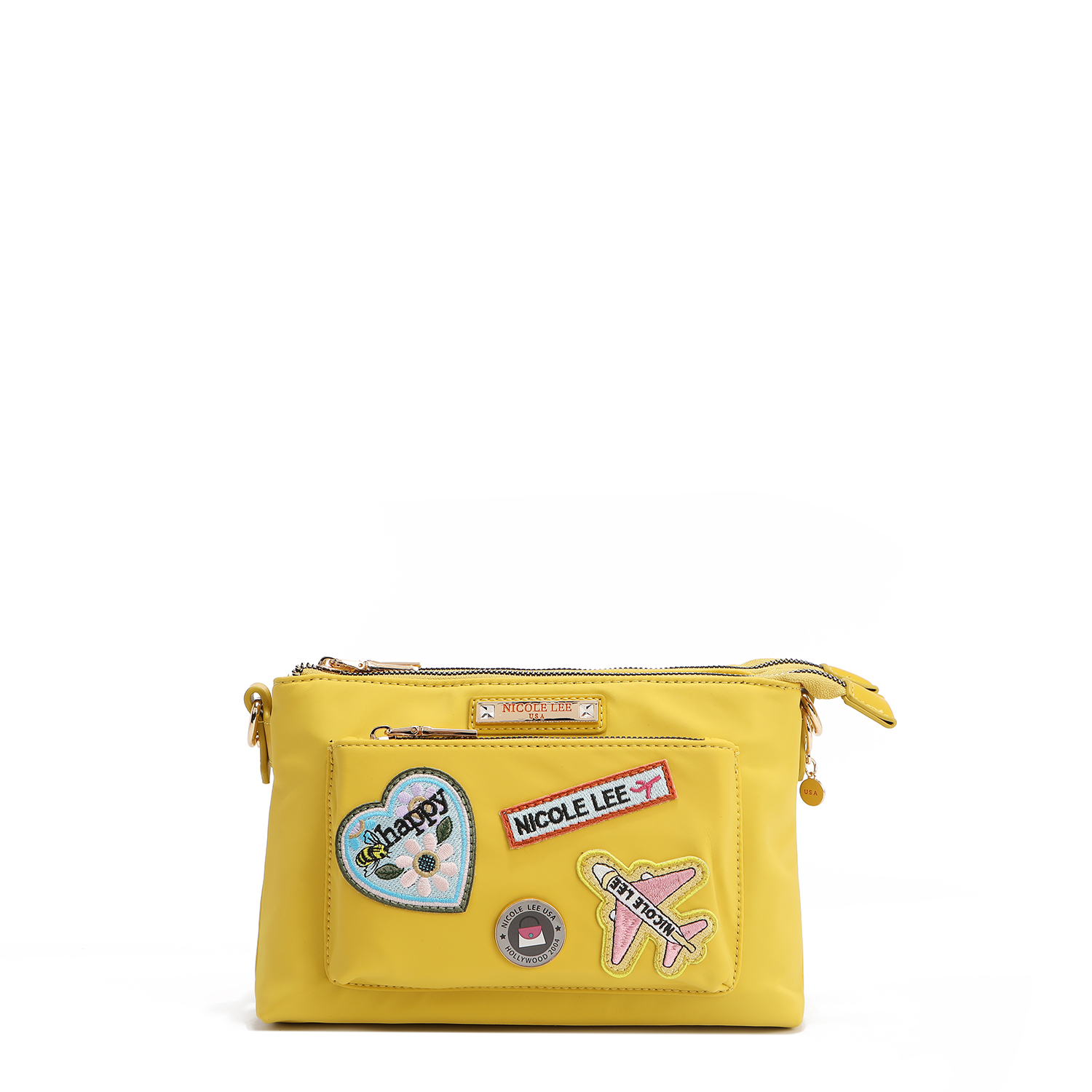 Foto 3 pulgar | Bolsa Crossbody Nicole Lee de Nailon con Parches