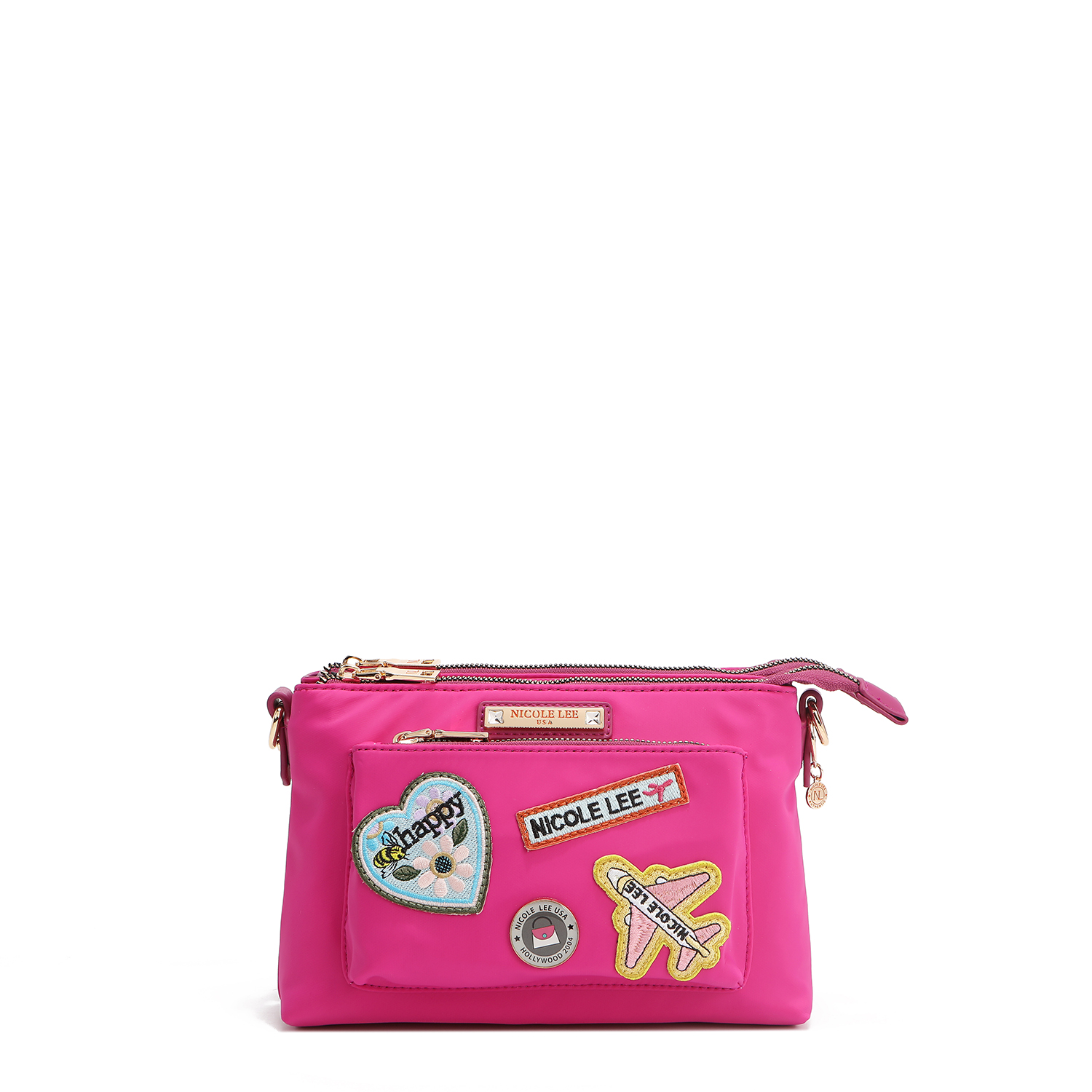 Foto 3 pulgar | Bolsa Crossbody Nicole Lee De Nailon Con Parches