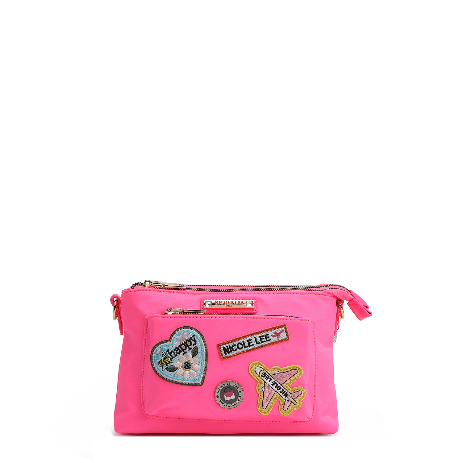 Foto 2 pulgar | Bolsa Crossbody Nicole Lee de Nailon Con Parches