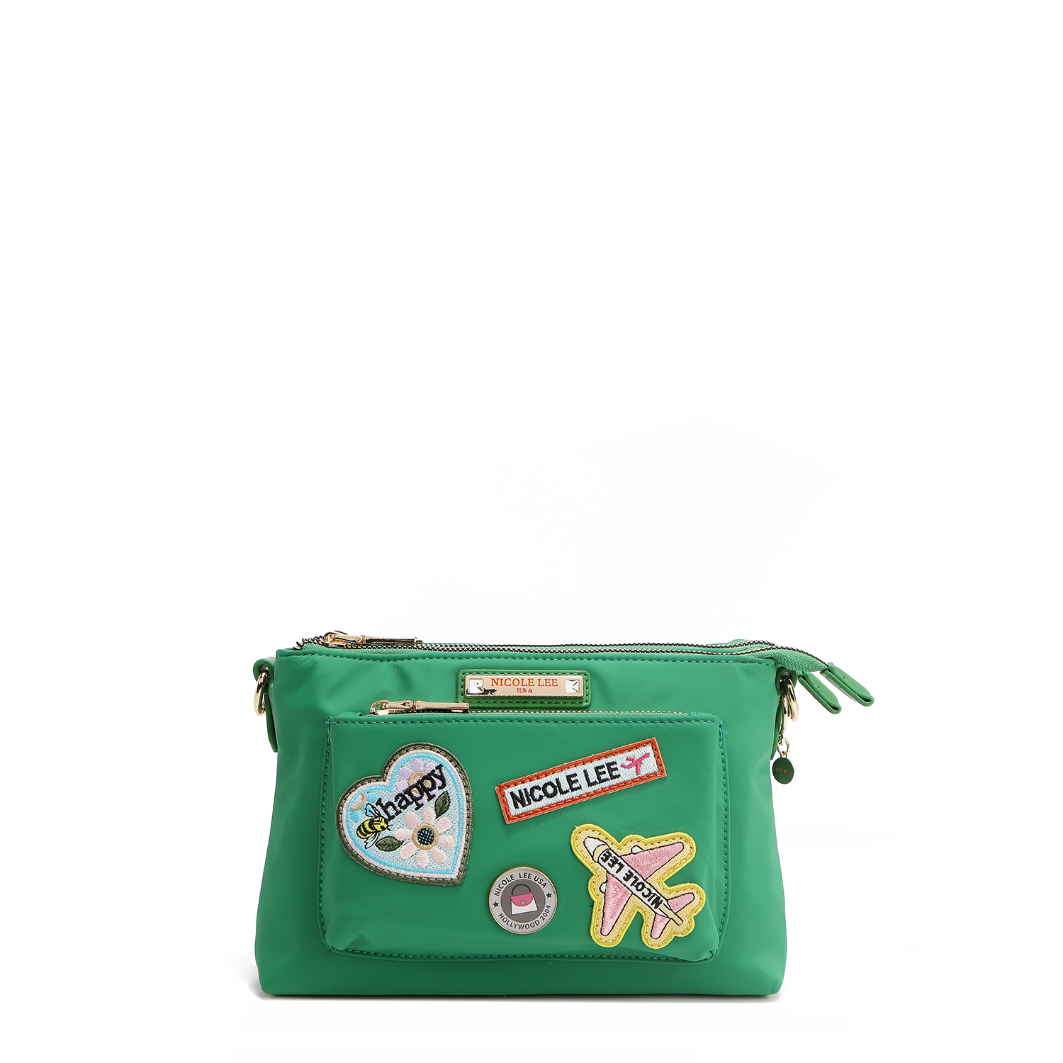 Foto 2 pulgar | Bolsa Crossbody Nicole Lee de Nailon con Parches
