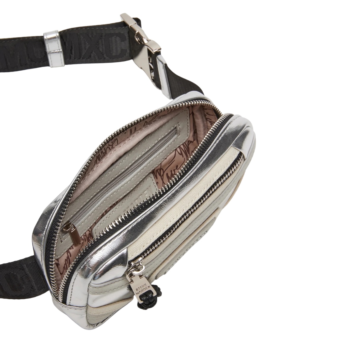 Foto 4 pulgar | Bolsa Crossbody Steve Madden Madridd Silver para Dama