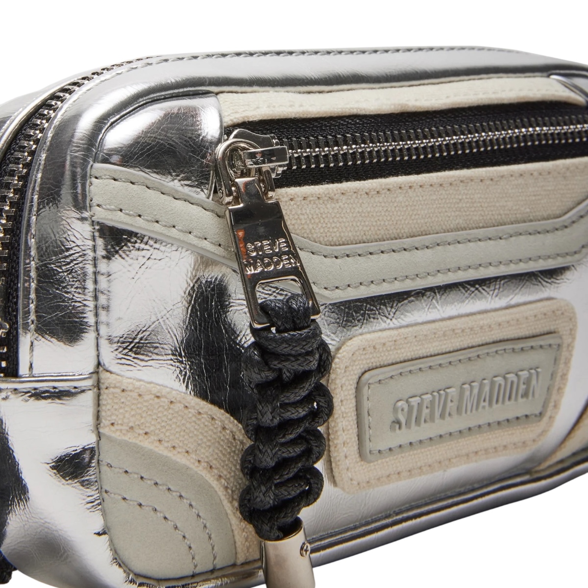 Foto 6 pulgar | Bolsa Crossbody Steve Madden Madridd Silver para Dama