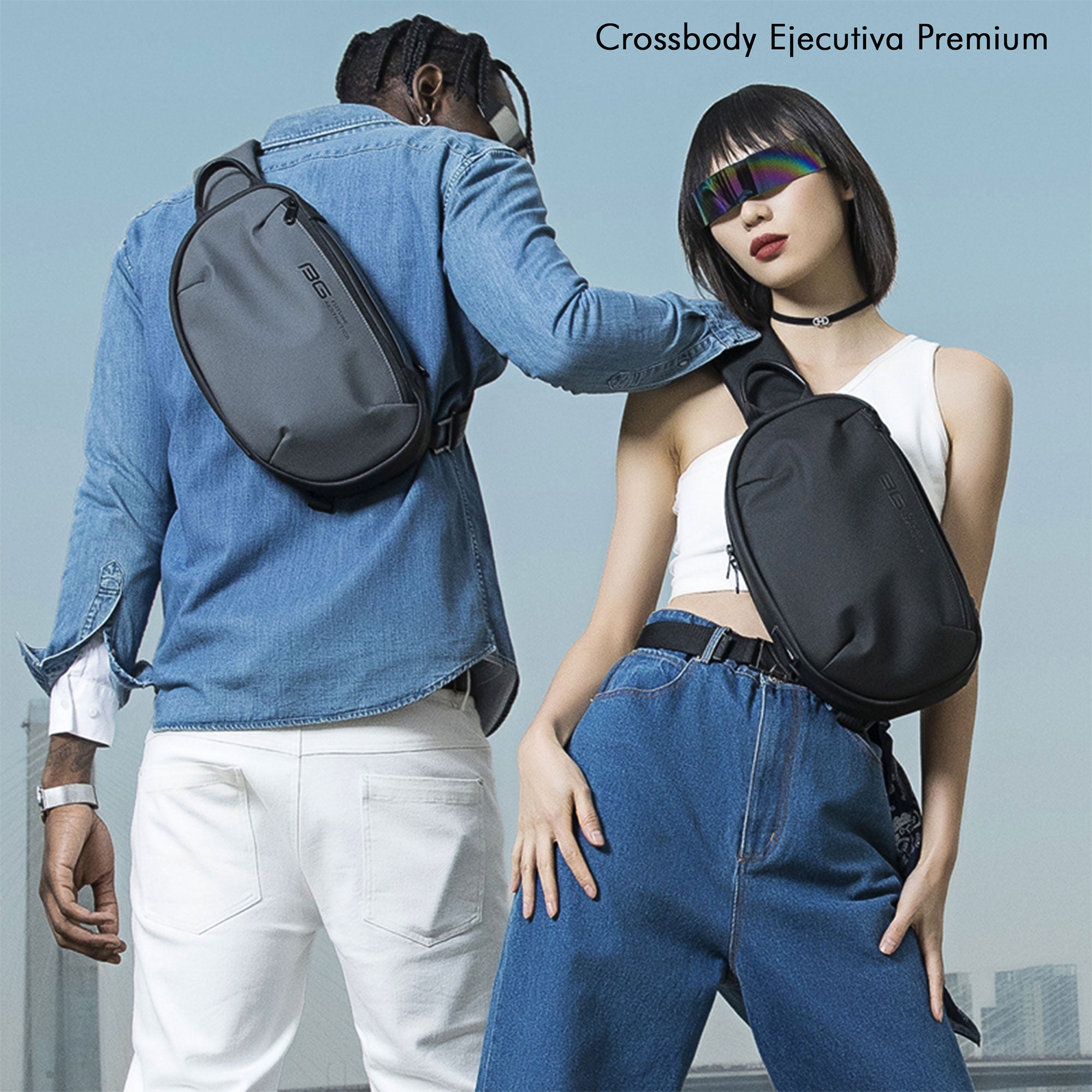 Foto 6 | Crossbody Premium Suave - Gris