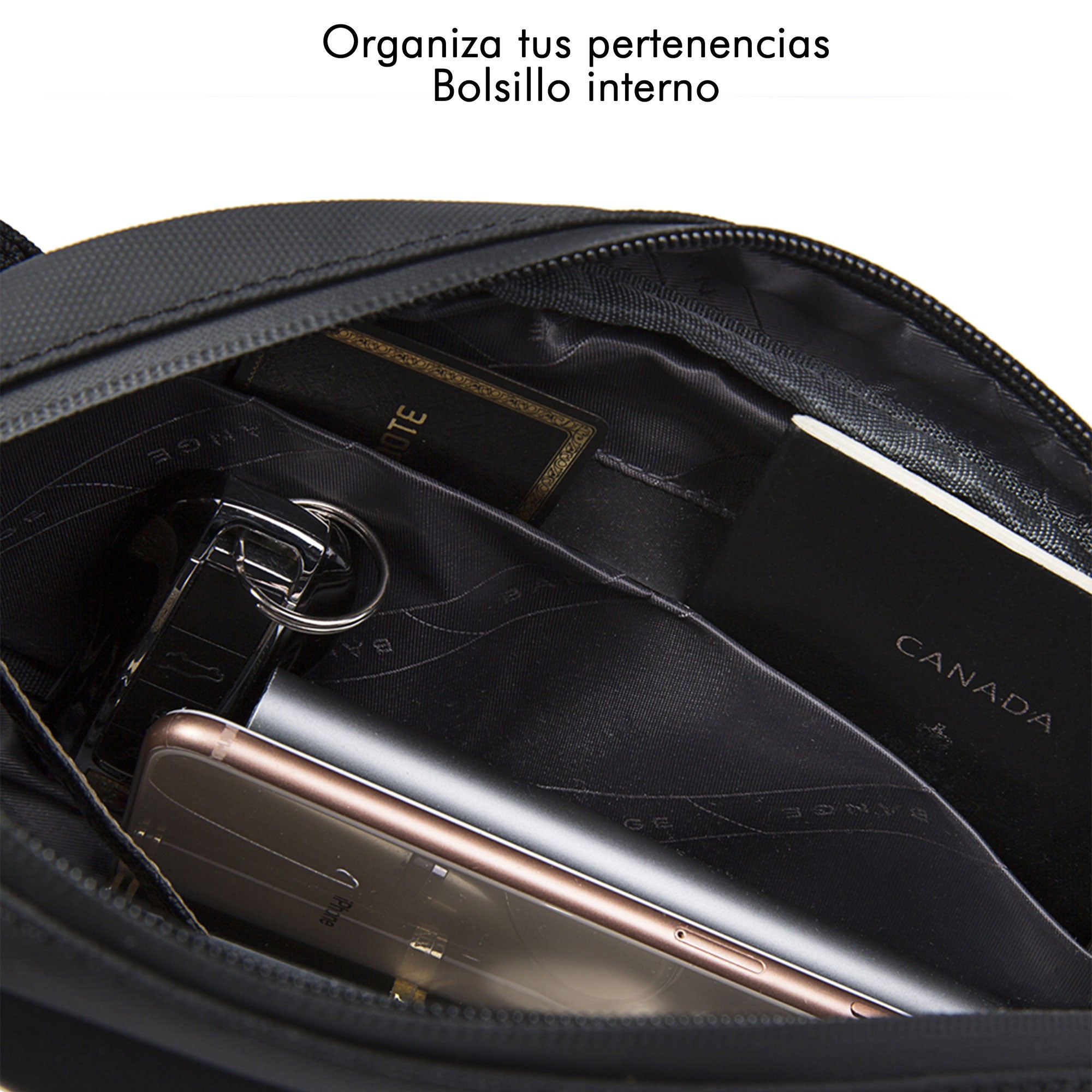 Foto 3 pulgar | Crossbody Sport Premium Con Carcasa Rígida - Negra
