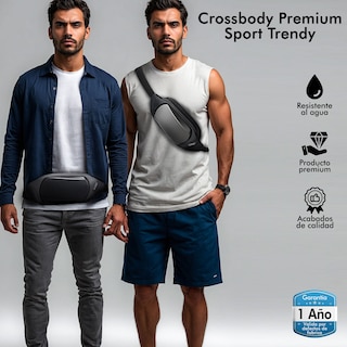Foto 3 | Crossbody Sport Premium Con Carcasa Rígida - Negra