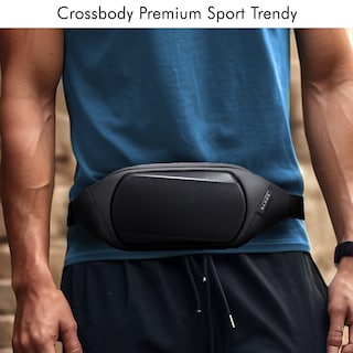 Foto 4 | Crossbody Sport Premium Con Carcasa Rígida - Negra