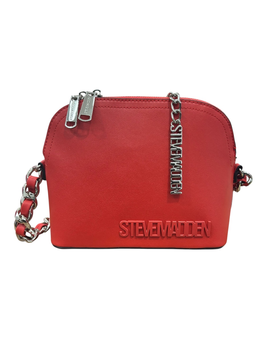Foto 3 pulgar | Bolsa Steve Madden Crossbody Rojo Piel con Doble Asa