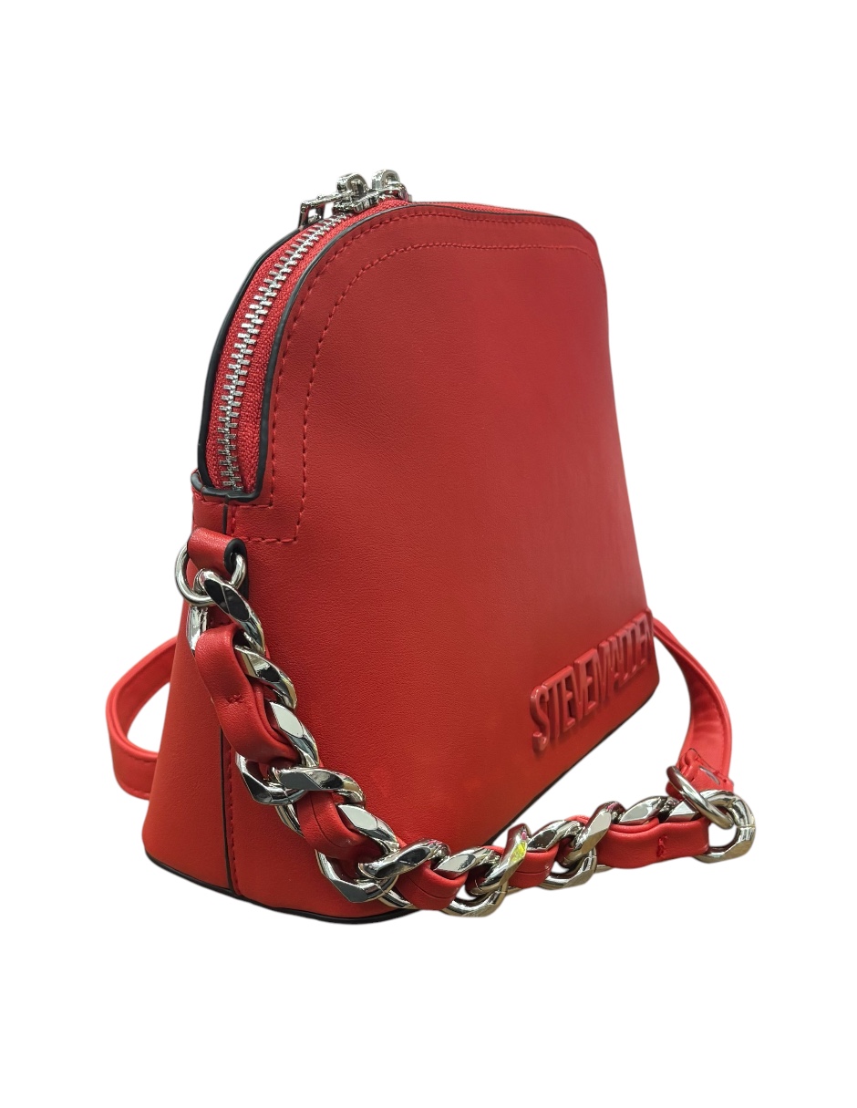 Foto 4 pulgar | Bolsa Steve Madden Crossbody Rojo Piel con Doble Asa