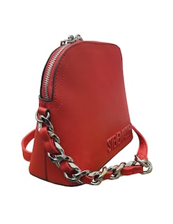 Foto 3 | Bolsa Steve Madden Crossbody Rojo Piel con Doble Asa