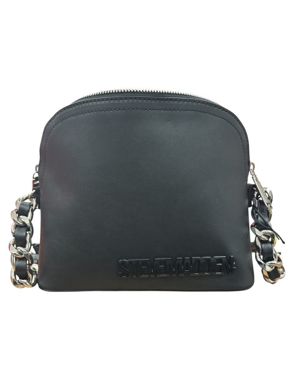 Bolsa Steve Madden Crossbody Negro Piel con Doble Asa