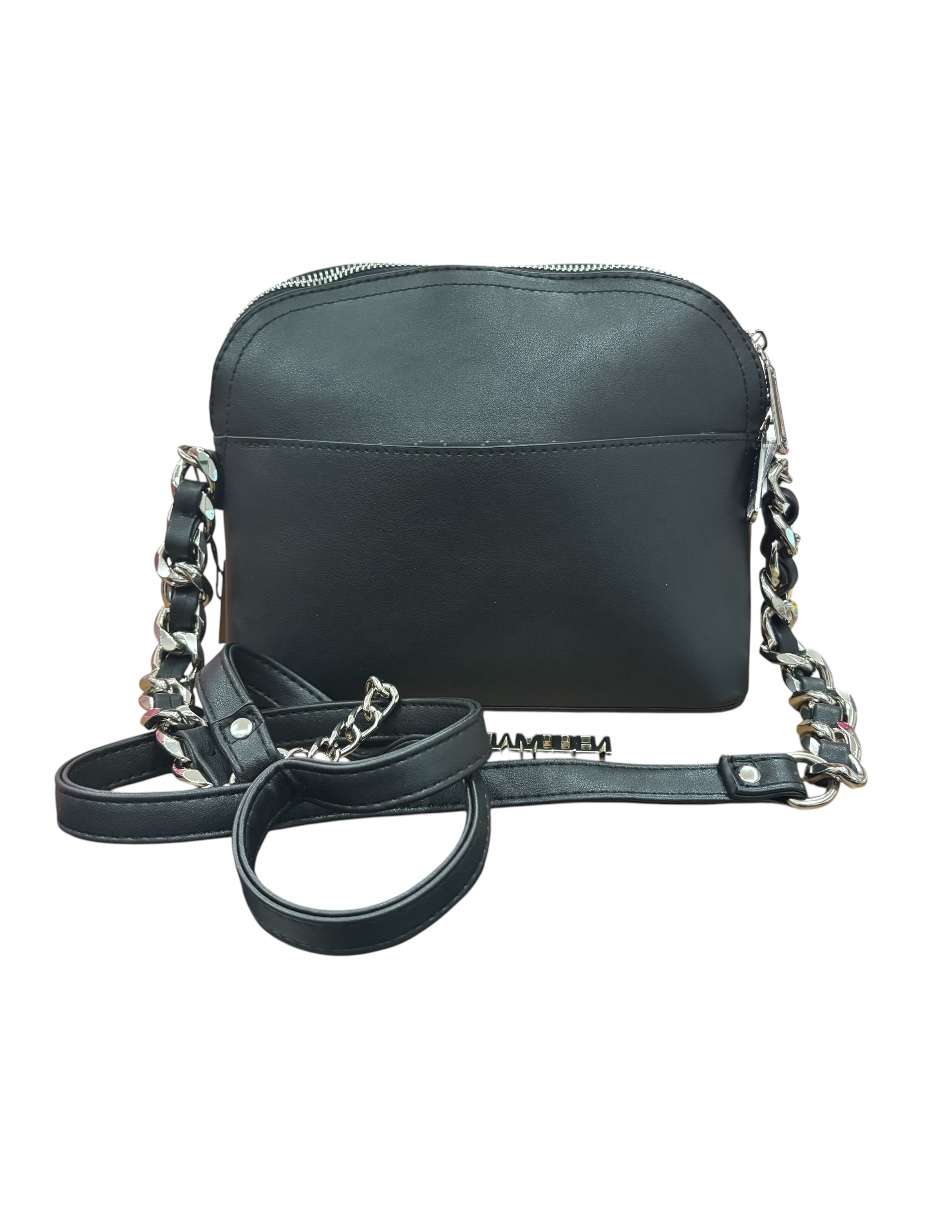 Foto 5 pulgar | Bolsa Steve Madden Crossbody Negro Piel con Doble Asa