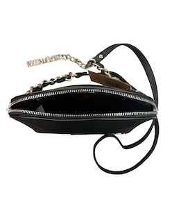 Foto 5 | Bolsa Steve Madden Crossbody Negro Piel con Doble Asa