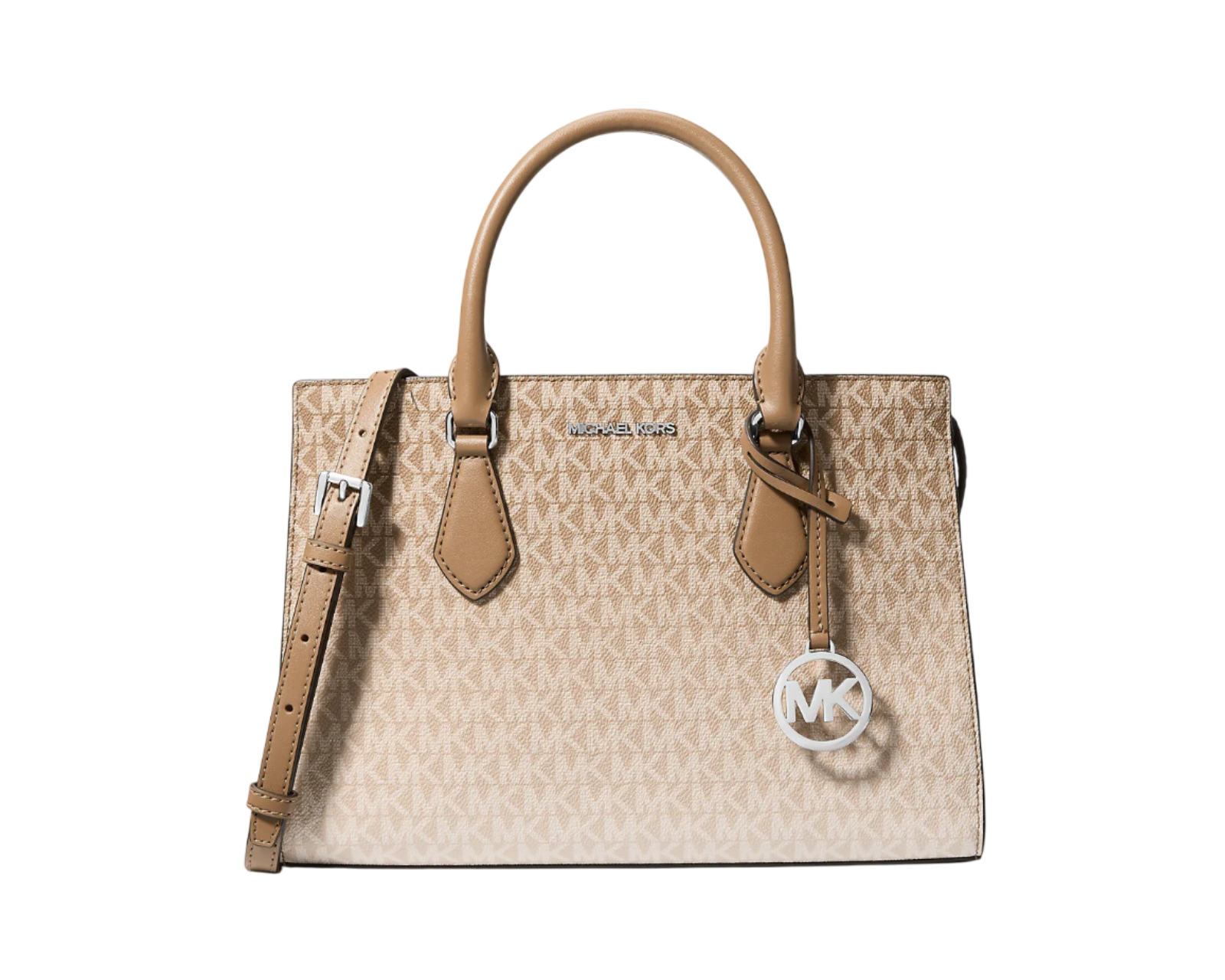 Foto 2 pulgar | Bolsa Michael Kors Sheila Medium Ombre Satchel Bag Con Logo 35r5s6hs8b Café