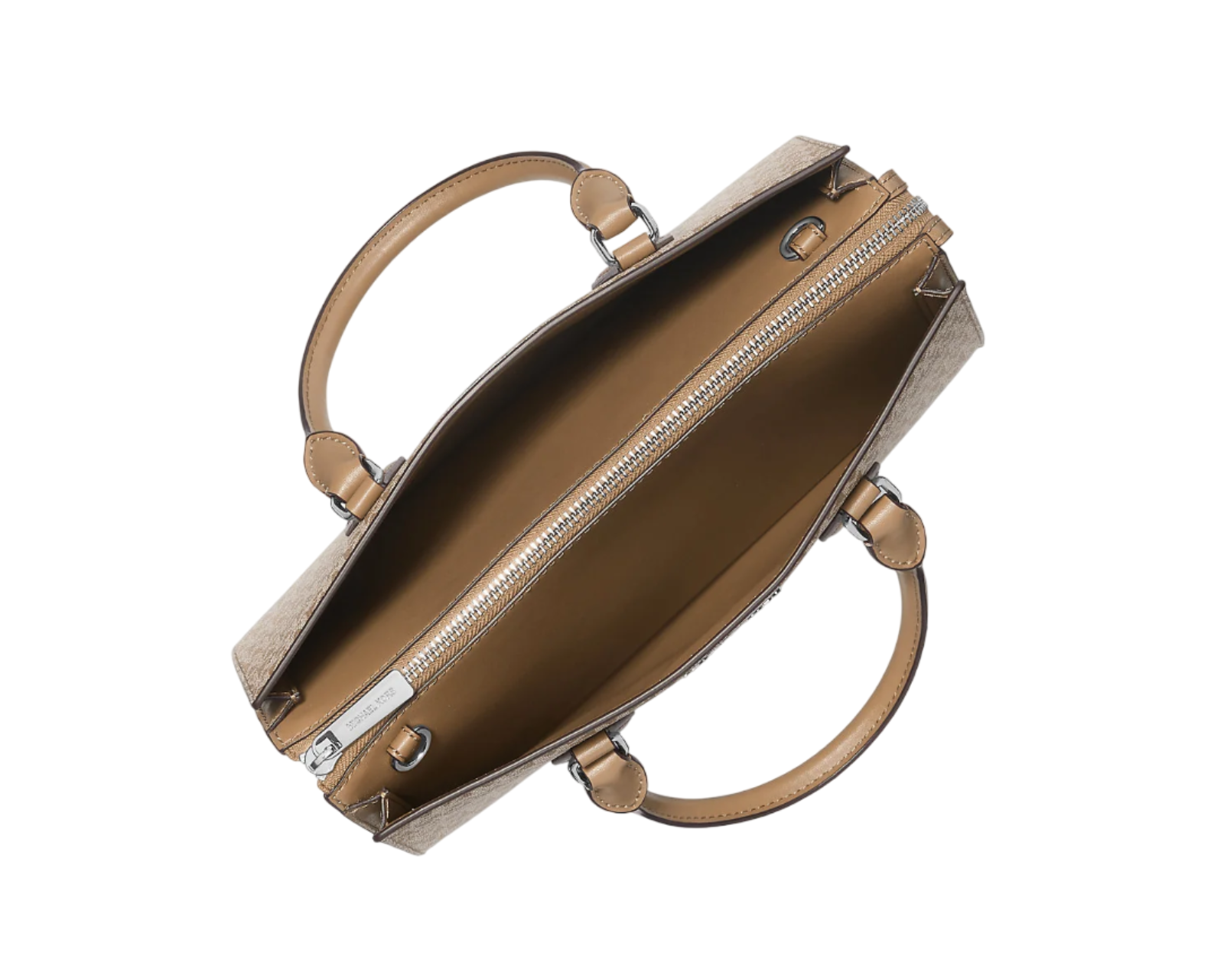 Foto 4 pulgar | Bolsa Michael Kors Sheila Medium Ombre Satchel Bag Con Logo 35r5s6hs8b Café