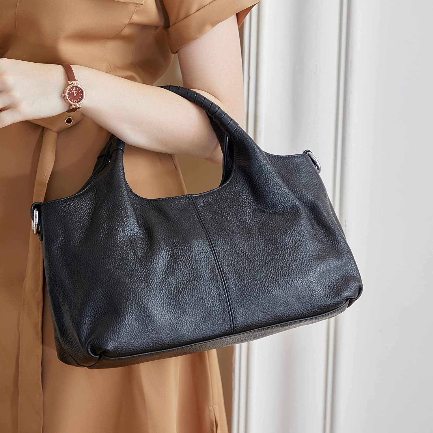 Foto 3 pulgar | Bolso De Cuero Genuino De Piel De Vacuno De Capa Superior Para Mujer - Venta Internacional.