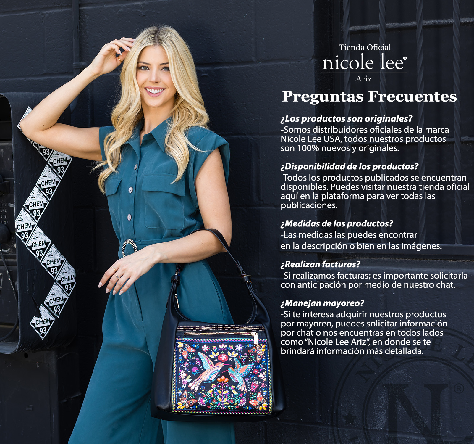 Foto 4 pulgar | Bolsa Crossbody Nicole Lee Print Violet Blossom