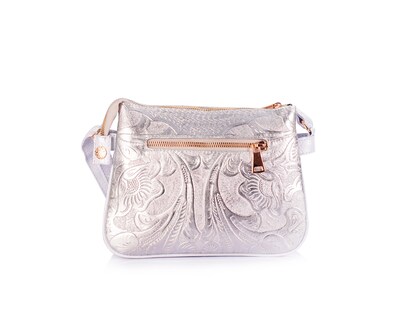 Foto 2 | Bolso Crossbody de Piel A Ángelozano Jaqueline con Grabado Tipo Cincelado
