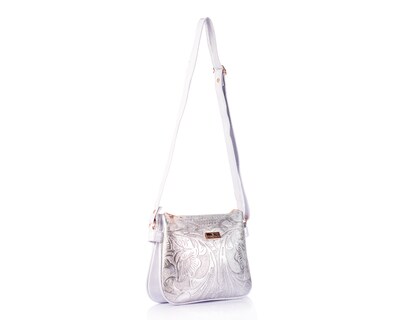 Foto 7 | Bolso Crossbody de Piel A Ángelozano Jaqueline con Grabado Tipo Cincelado