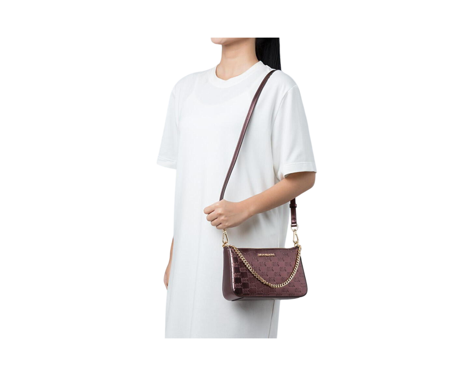 Foto 6 | Bolsa Michael Kors Small Jet Set Logo Crossbody Bag 35f2gtvu6m color Vino
