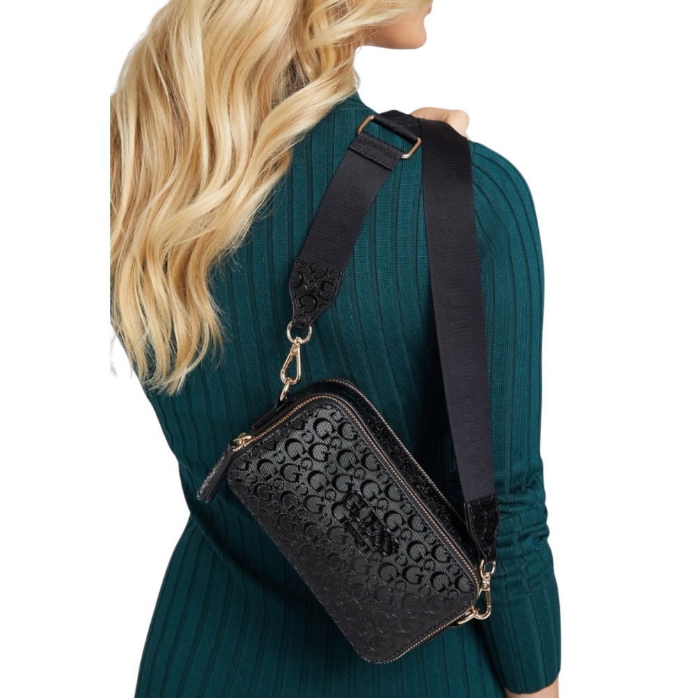 Foto 5 pulgar | Bolsa Crossbody Mini Guess Negra