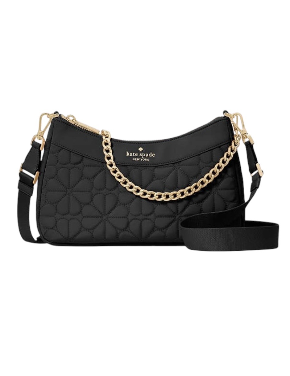 Foto 2 pulgar | Bolsa Crossbody Kate Spade Flower Quilted Color Negra