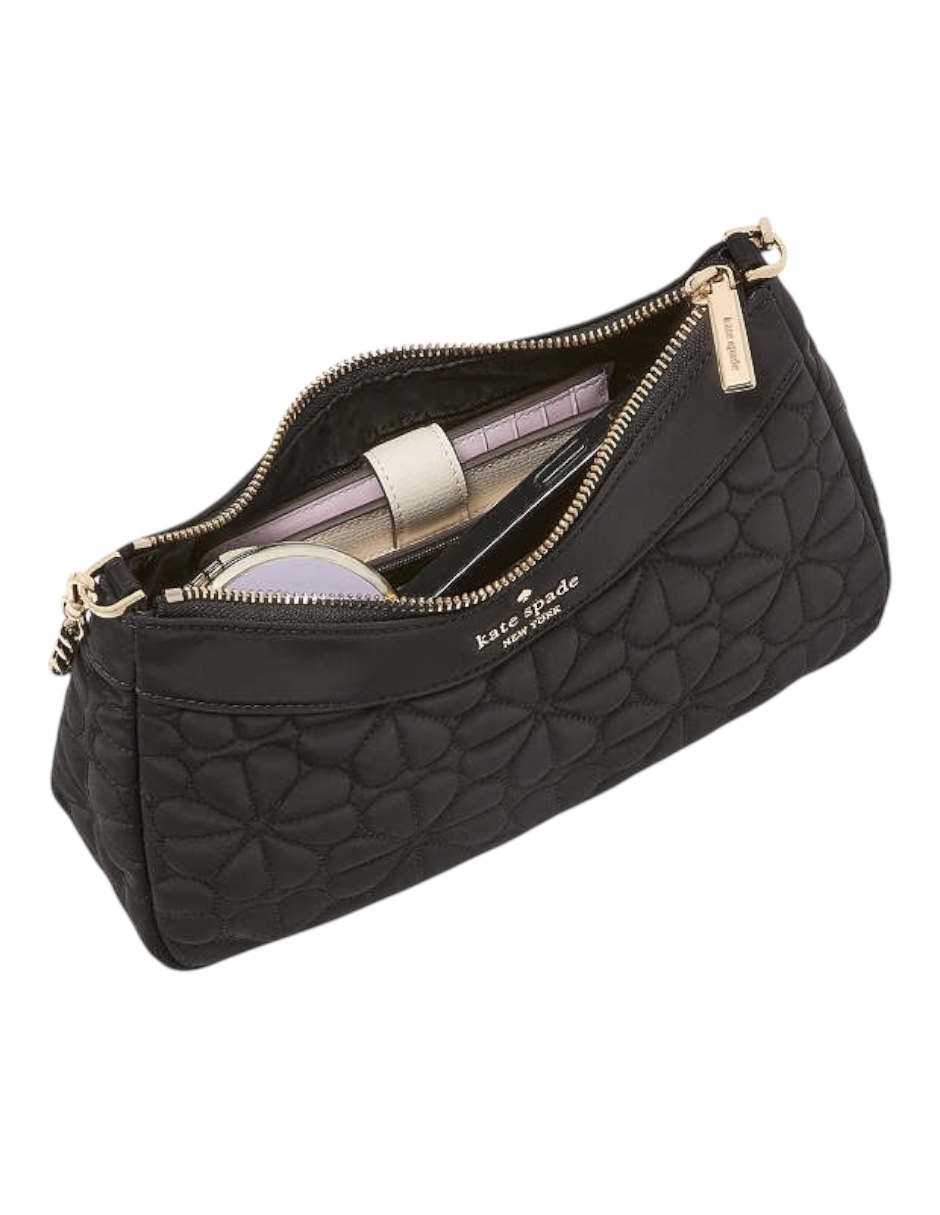 Foto 4 pulgar | Bolsa Crossbody Kate Spade Flower Quilted Color Negra