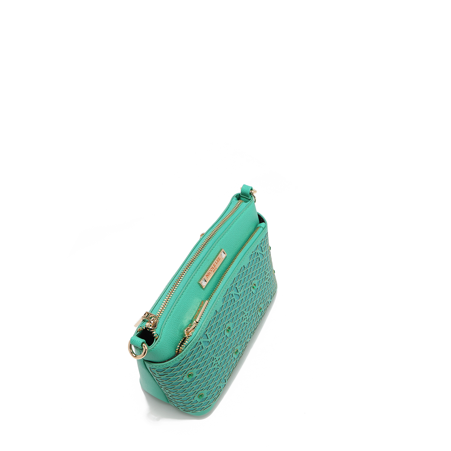 Foto 5 pulgar | Bolsa Crossbody De Nicole Lee De Corte Laser Y Pedrería