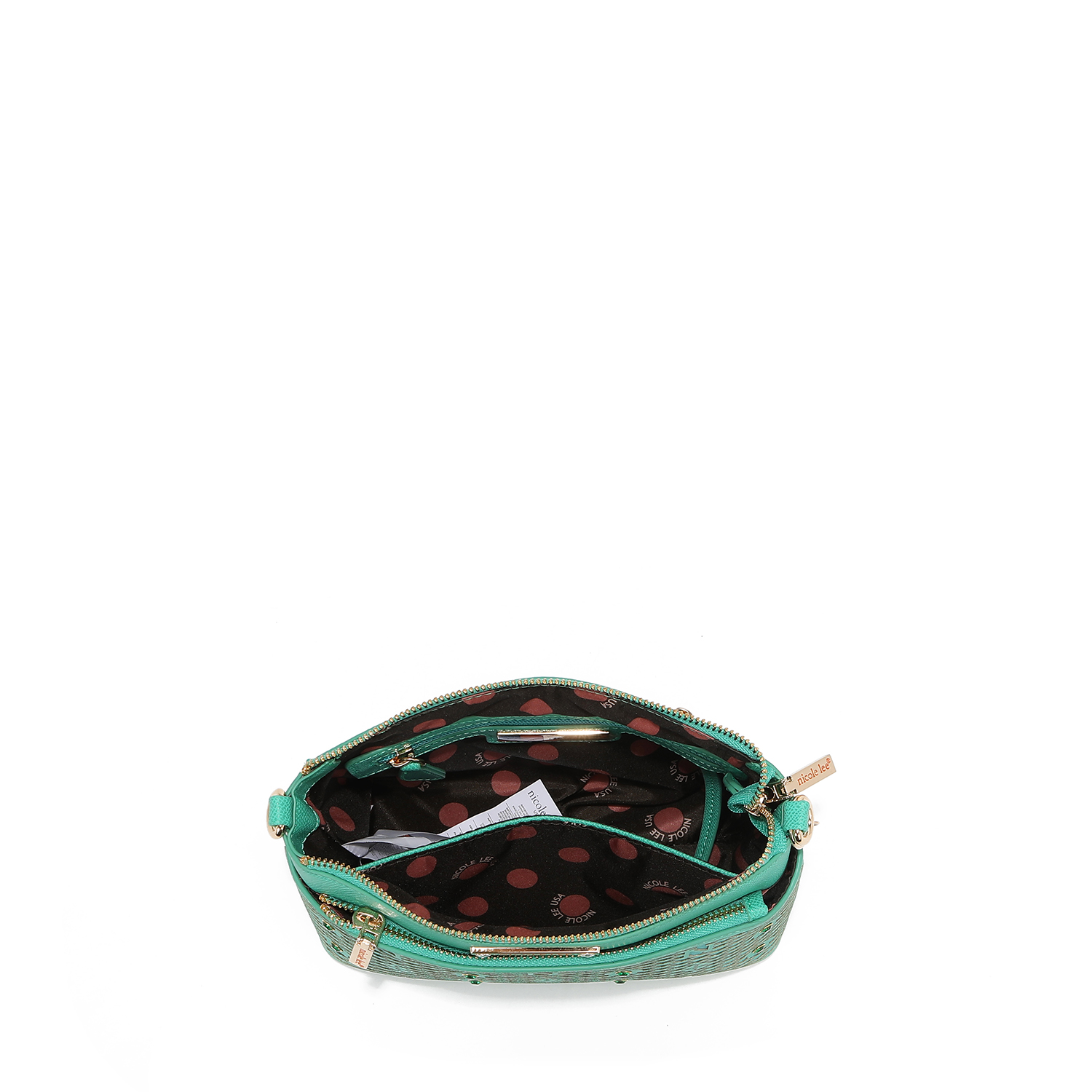 Foto 6 pulgar | Bolsa Crossbody De Nicole Lee De Corte Laser Y Pedrería